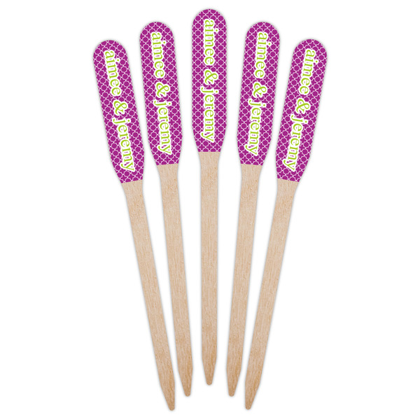 Clover Wooden Food Pick - Paddle - Fan View