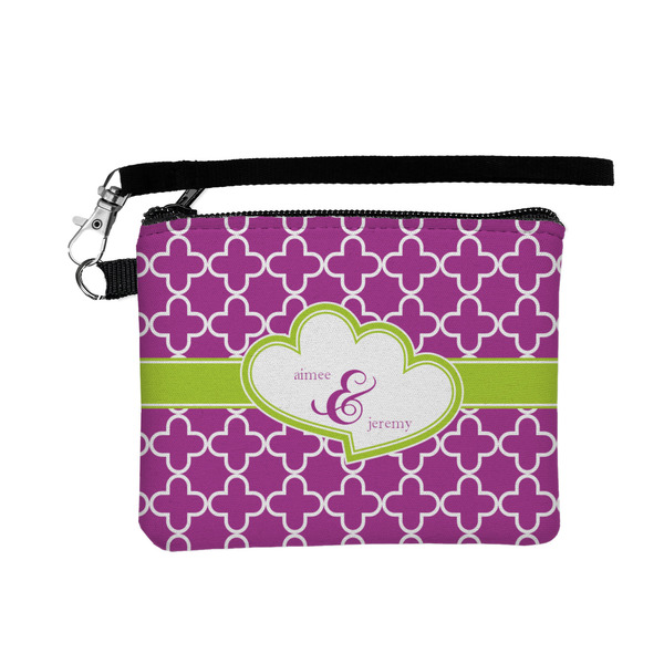 Custom Clover Wristlet ID Case w/ Couple's Names
