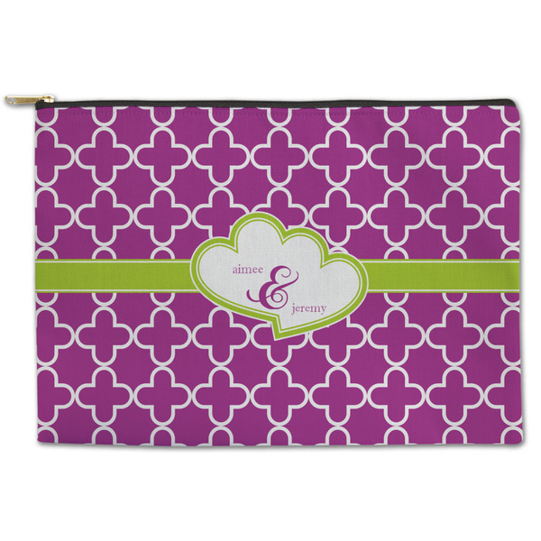 Custom Clover Zipper Pouch - Large - 12.5"x8.5" (Personalized)