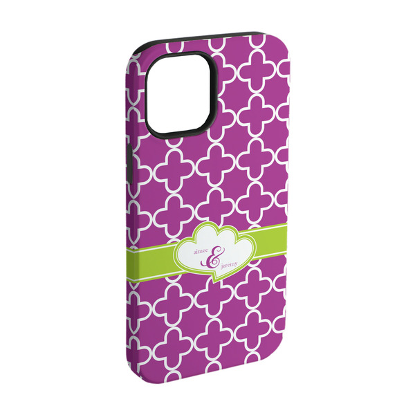 Custom Clover iPhone Case - Rubber Lined - iPhone 15 Pro (Personalized)