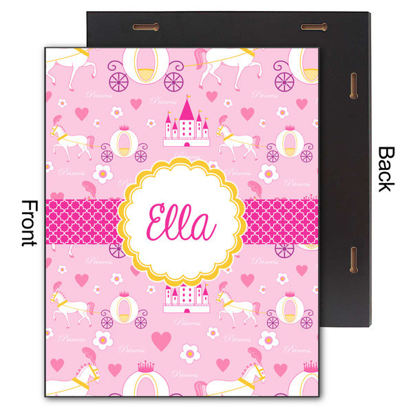 Princess Carriage 11x14 Wood Print - Front & Back View