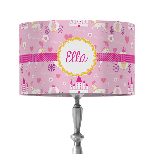 Princess Carriage 12" Drum Lampshade - ON STAND (Fabric)
