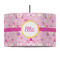 Princess Carriage 12" Drum Pendant Lamp - Fabric (Personalized)