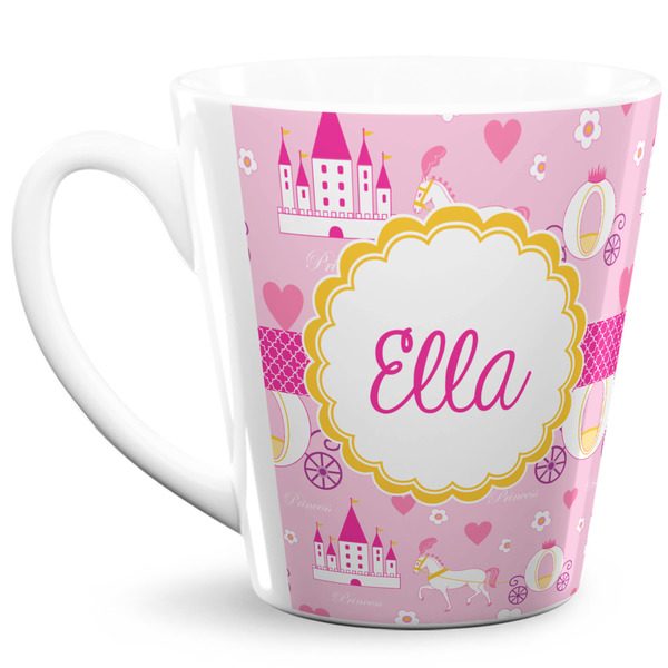 Custom Princess Carriage 12 Oz Latte Mug (Personalized)