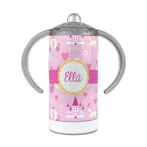 Custom Princess Carriage 12 oz Stainless Steel Sippy Cup (Personalized)