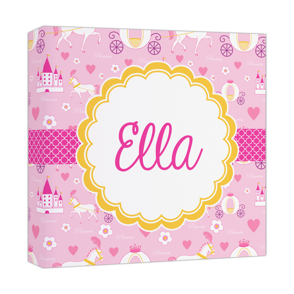 Custom Princess Carriage Canvas Print - 12x12 (Personalized)
