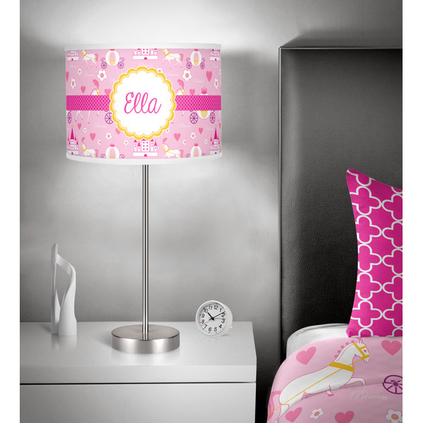 Princess Carriage 13 inch drum lamp shade - in room