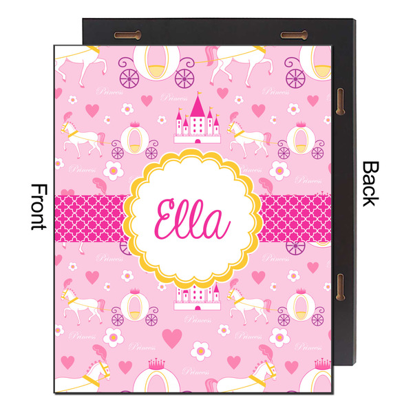 Princess Carriage 16x20 Wood Print - Front & Back View