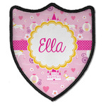 Princess Carriage Iron On Shield Patch B w/ Name or Text