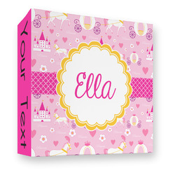Princess Carriage 3 Ring Binder - Full Wrap - 3" (Personalized)