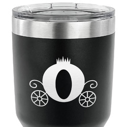 Princess Carriage 30 oz Stainless Steel Tumbler - Black - Double Sided (Personalized)