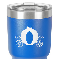 Princess Carriage 30 oz Stainless Steel Tumbler - Royal Blue - Double-Sided (Personalized)
