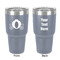 Princess Carriage 30 oz Stainless Steel Ringneck Tumbler - Grey - Double Sided - Front & Back