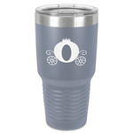 Princess Carriage 30 oz Stainless Steel Tumbler - Grey - Single-Sided