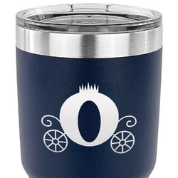 Princess Carriage 30 oz Stainless Steel Tumbler - Navy - Double Sided (Personalized)