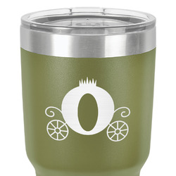 Princess Carriage 30 oz Stainless Steel Tumbler - Olive - Double-Sided (Personalized)