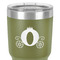 Princess Carriage 30 oz Stainless Steel Ringneck Tumbler - Olive - Close Up