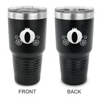 Princess Carriage 30 oz Stainless Steel Tumbler - Black - Double Sided (Personalized)