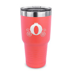 Princess Carriage 30 oz Stainless Steel Tumbler - Coral - Single Sided