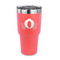 Princess Carriage 30 oz Stainless Steel Ringneck Tumblers - Coral - FRONT
