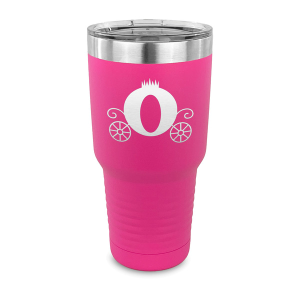 Custom Princess Carriage 30 oz Stainless Steel Tumbler - Pink - Single Sided