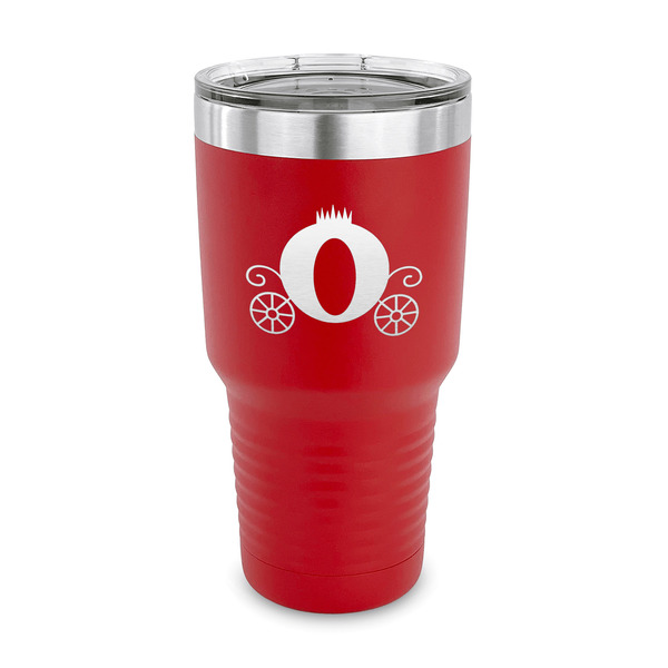 Custom Princess Carriage 30 oz Stainless Steel Tumbler - Red - Single Sided