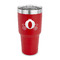 Princess Carriage 30 oz Stainless Steel Ringneck Tumblers - Red - FRONT