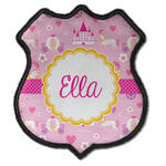 Princess Carriage Iron On Shield Patch C w/ Name or Text