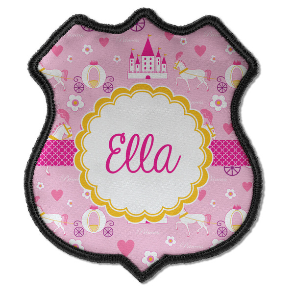 Custom Princess Carriage Iron On Shield Patch C w/ Name or Text