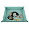 Princess Carriage 9" x 9" Teal Leatherette Snap Up Tray - STYLED