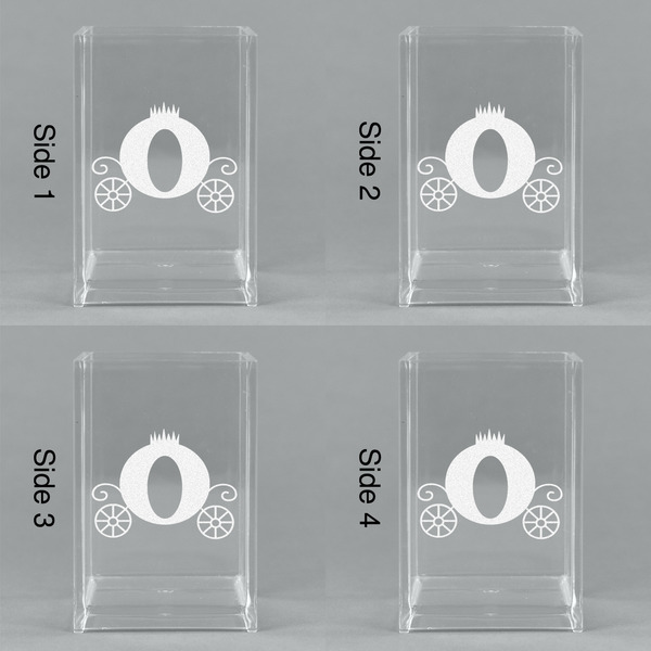 Princess Carriage Acrylic Pen Holder - All Sides