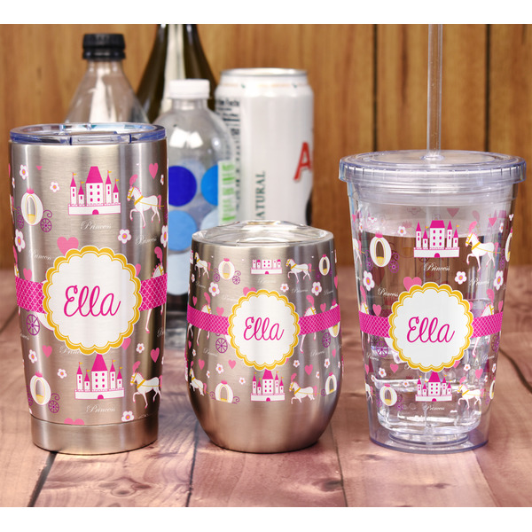 Princess Carriage Acrylic Tumbler - Full Print - In Context