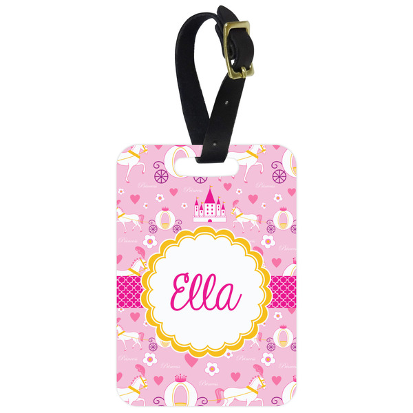 Custom Princess Carriage Metal Luggage Tag w/ Name or Text