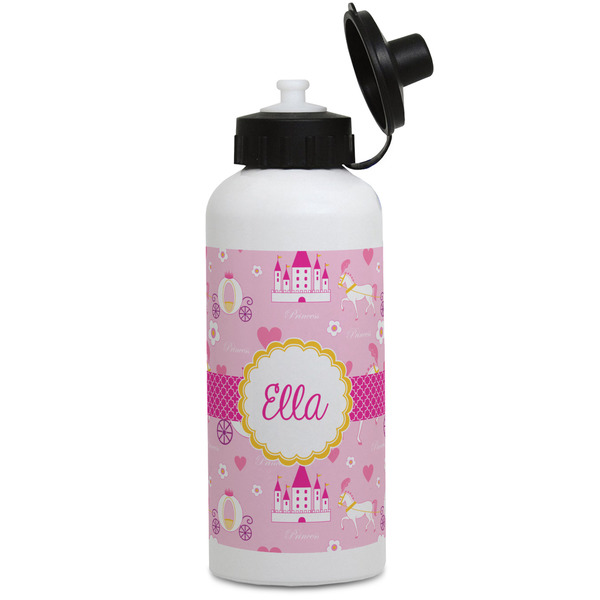 Custom Princess Carriage Water Bottles - Aluminum - 20 oz - White (Personalized)