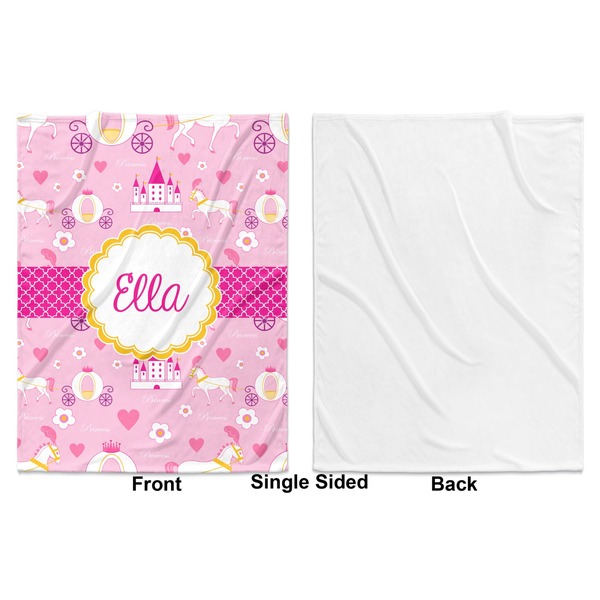 Princess Carriage Baby Blanket (Single Side - Printed Front, White Back)