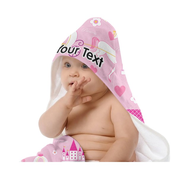 Princess Carriage Baby Hooded Towel on Child