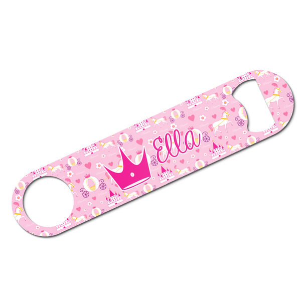 Custom Princess Carriage Bar Bottle Opener - White w/ Name or Text