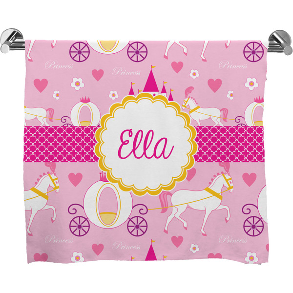 Custom Princess Carriage Bath Towel (Personalized)