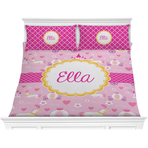 Custom Princess Carriage Comforter Set - King (Personalized)