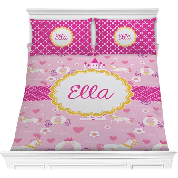 Custom Princess Carriage Comforter Set - Full / Queen (Personalized)
