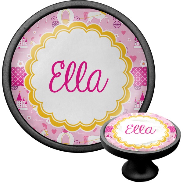Custom Princess Carriage Cabinet Knob (Black) (Personalized)