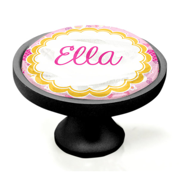 Princess Carriage Black Custom Cabinet Knob (Side)