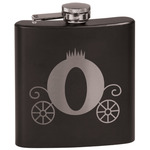 Princess Carriage Black Flask Set