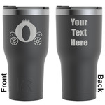 Princess Carriage RTIC Tumbler - Black - Engraved Front & Back (Personalized)
