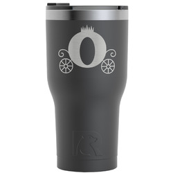Princess Carriage RTIC Tumbler - Black - Engraved Front (Personalized)