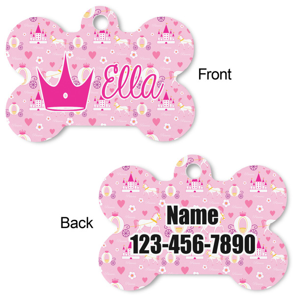 Princess Carriage Bone Shaped Dog ID Tag - Large - Approval