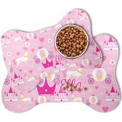 Princess Carriage Bone Shaped Dog Food Mat (Personalized)