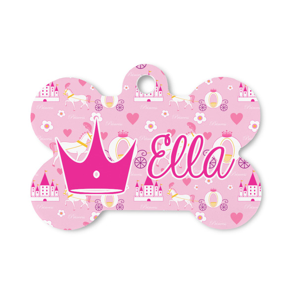 Custom Princess Carriage Bone Shaped Dog ID Tag - Small (Personalized)