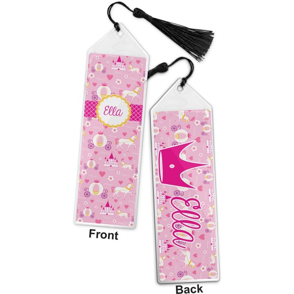 Princess Carriage Bookmark with tassel - Front and Back