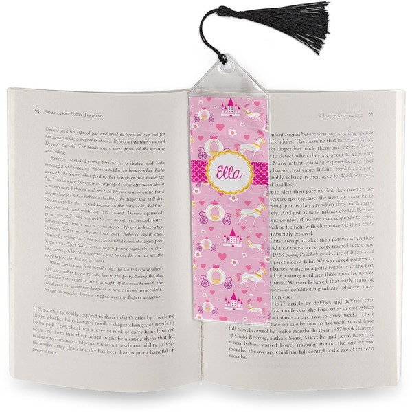 Princess Carriage Bookmark with tassel - In book
